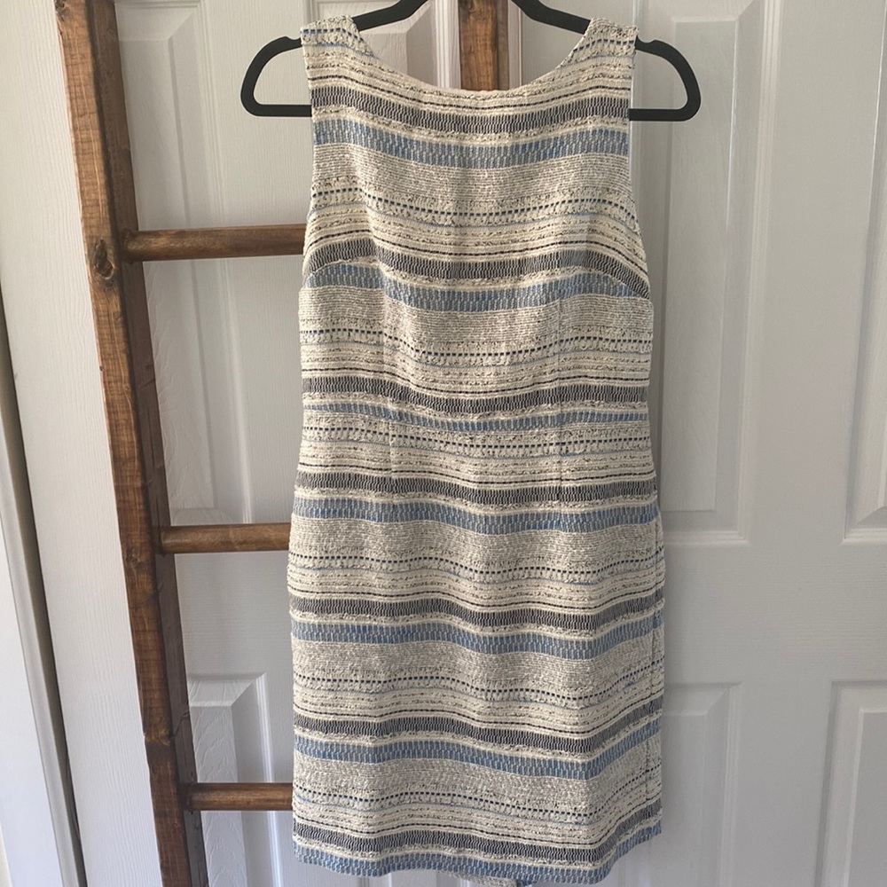 NWT Ann Taylor Blue & White Sheath Dress 6